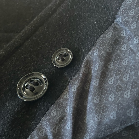 Anne Klein Classic Wool Cashmere Peacoat Dress Coat Black Overcoat Size 8 - Picture 9 of 11
